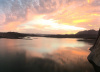 water sunrise, Raze dam, Iran, Middle East