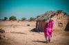 Woman collects water in Rajasthan, India